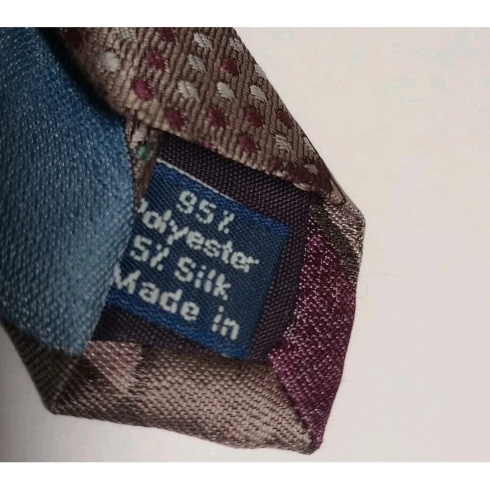 Men's Polyester‎ Abstract Blue Purple Tie
